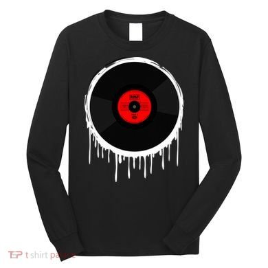 Dripping Vinyl Record Long Sleeve Shirt