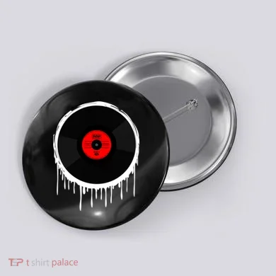 Dripping Vinyl Record Button