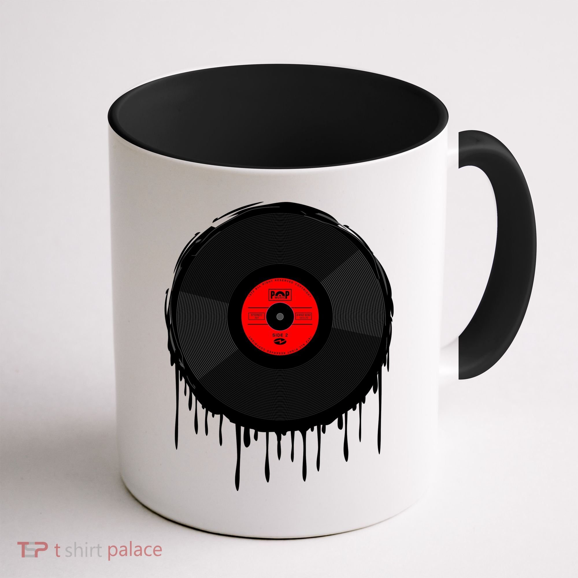Dripping Vinyl Record Coffee Mug