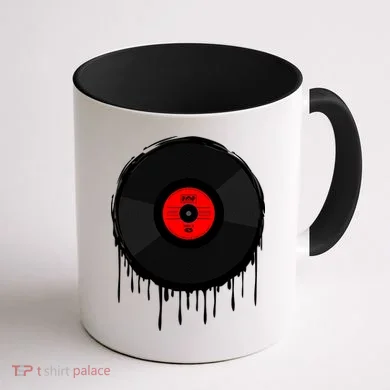 Dripping Vinyl Record Coffee Mug back