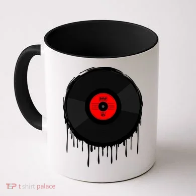 Dripping Vinyl Record Coffee Mug