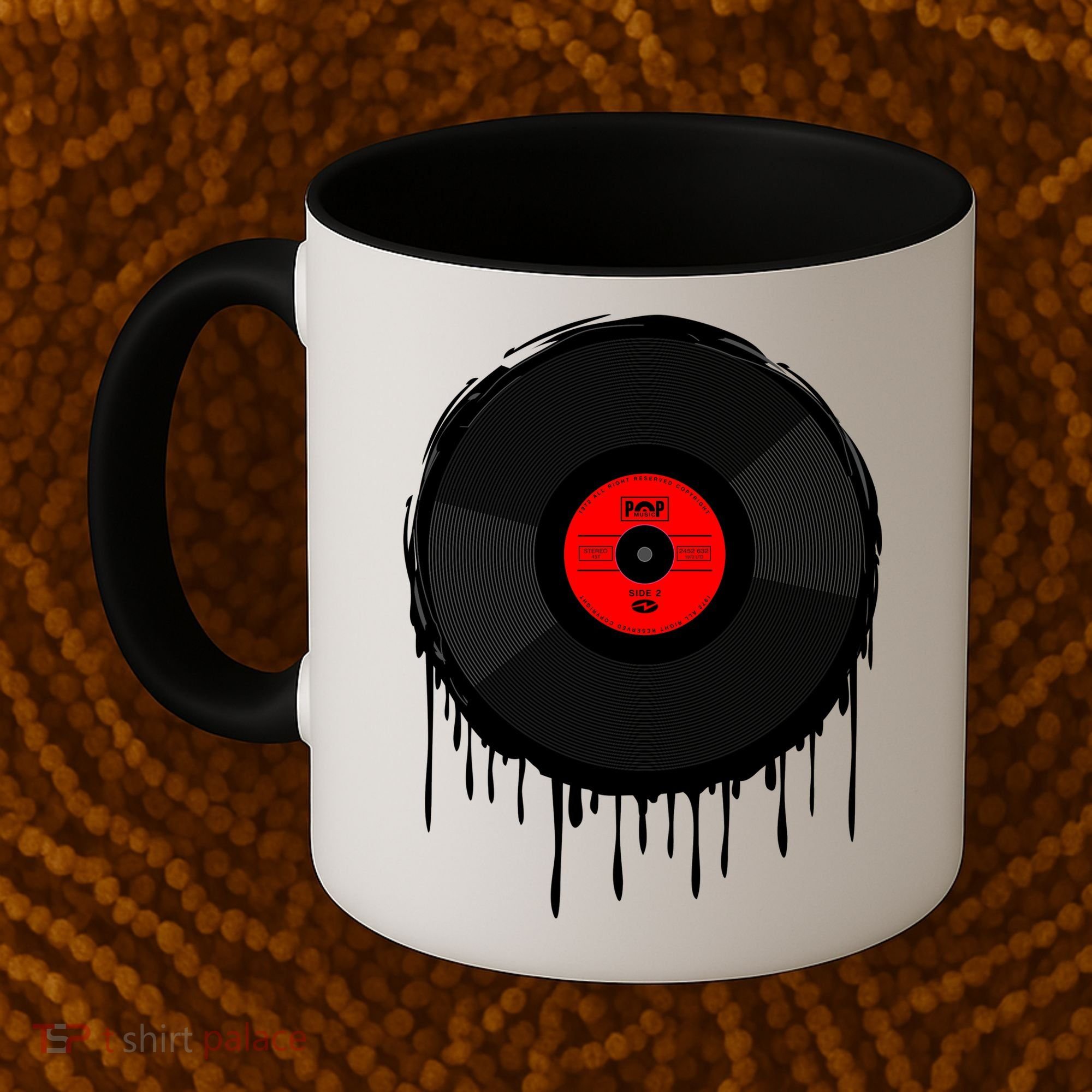 Dripping Vinyl Record Coffee Mug