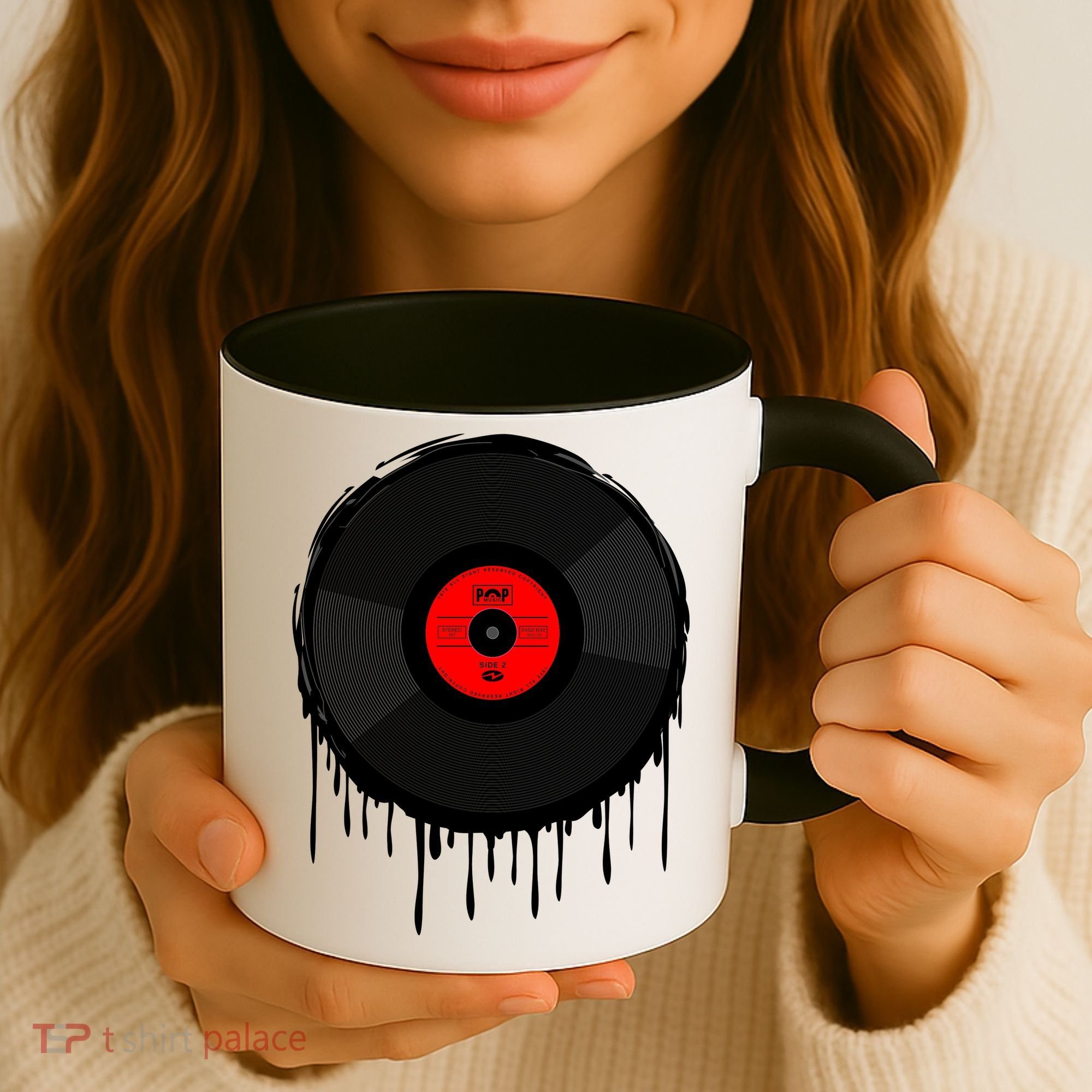 Dripping Vinyl Record Coffee Mug