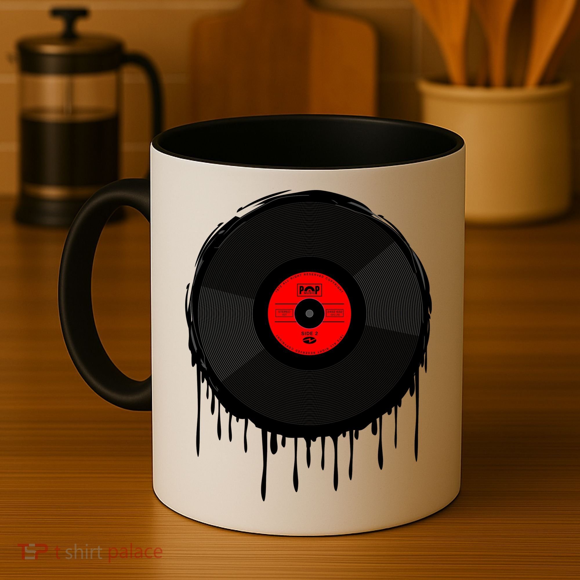Dripping Vinyl Record Coffee Mug