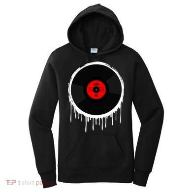 Dripping Vinyl Record Women's Hoodie