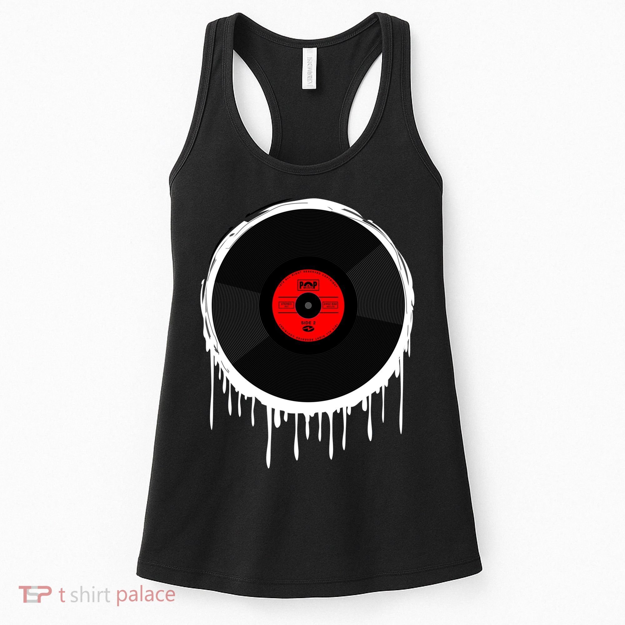 Dripping Vinyl Record Women's Tank Top