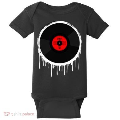 Dripping Vinyl Record Baby Bodysuit
