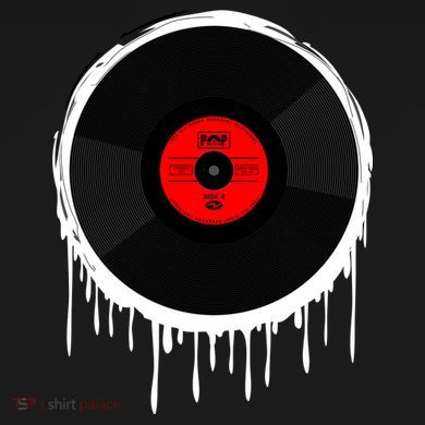 Dripping Vinyl Record Tie-Dye T-Shirt