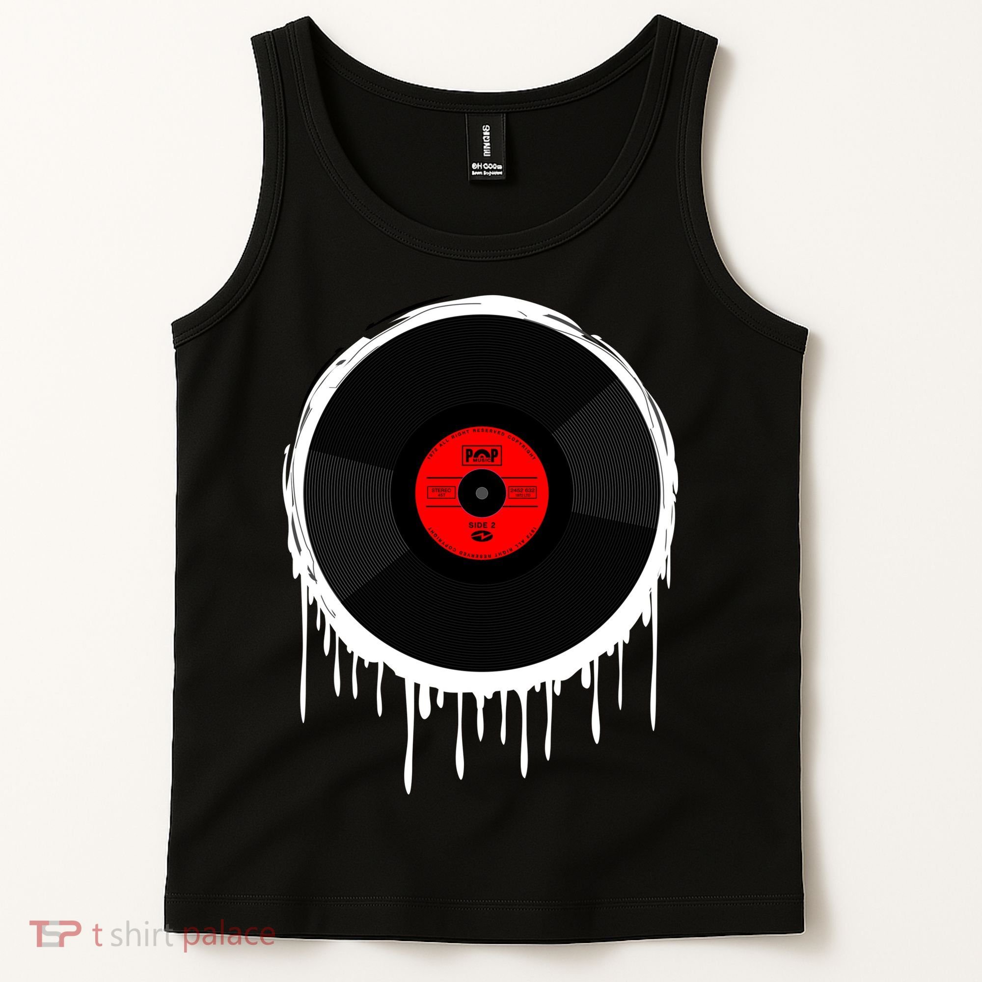 Dripping Vinyl Record Tank Top