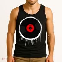 Dripping Vinyl Record Tank Top thumb 3