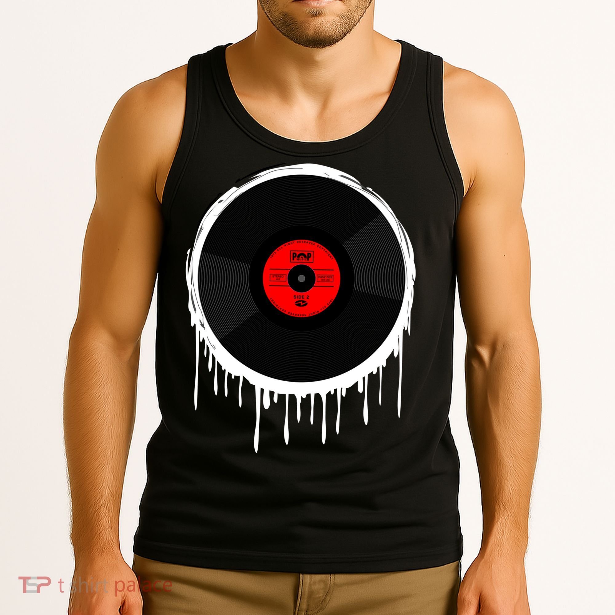 Dripping Vinyl Record Tank Top