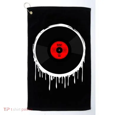 Dripping Vinyl Record Golf Towel