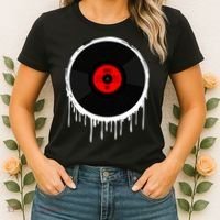 Dripping Vinyl Record Women's T-Shirt thumb 2