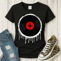 Dripping Vinyl Record Women's T-Shirt thumb 3