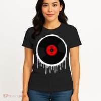 Dripping Vinyl Record Women's T-Shirt thumb 4