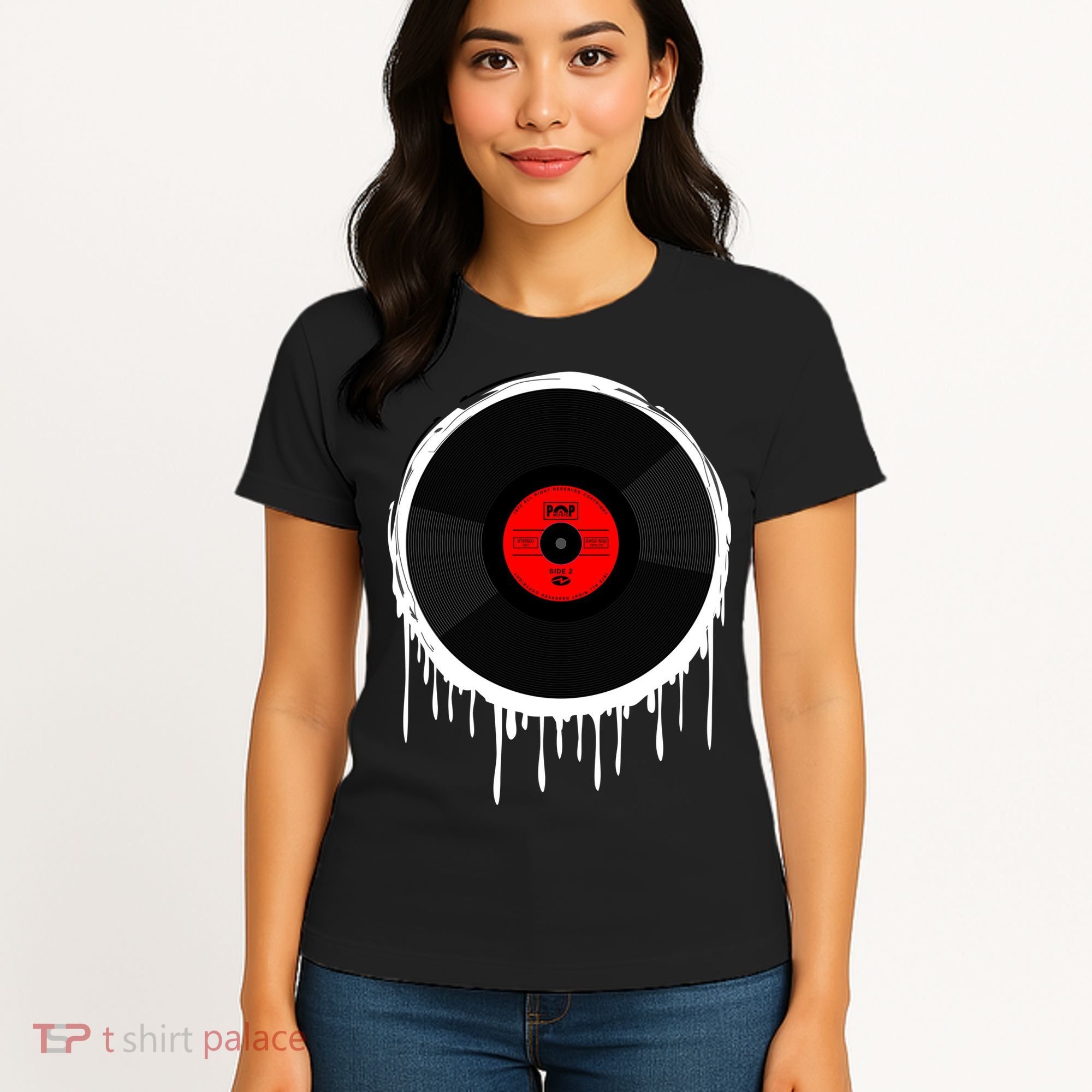 Dripping Vinyl Record Women's T-Shirt