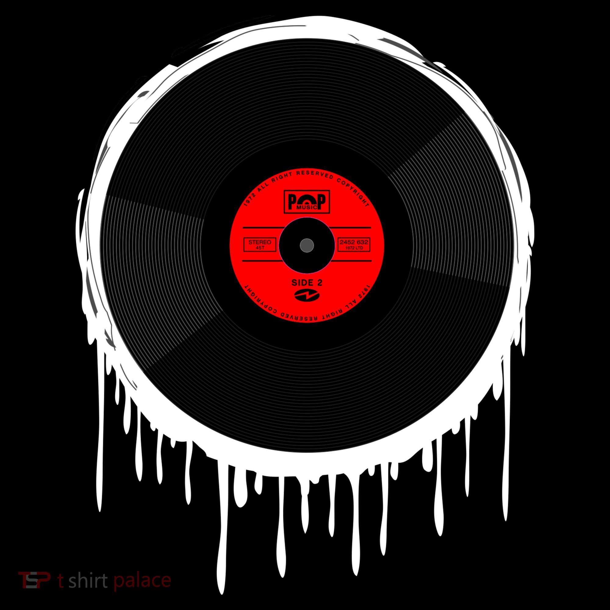 Dripping Vinyl Record Women's T-Shirt