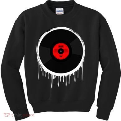 Dripping Vinyl Record Kids Sweatshirt