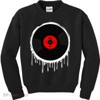 Dripping Vinyl Record Kids Sweatshirt thumb 0