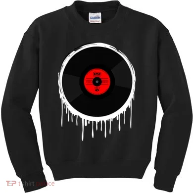 Dripping Vinyl Record Kids Sweatshirt