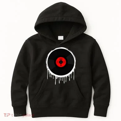 Dripping Vinyl Record Kids Hoodie