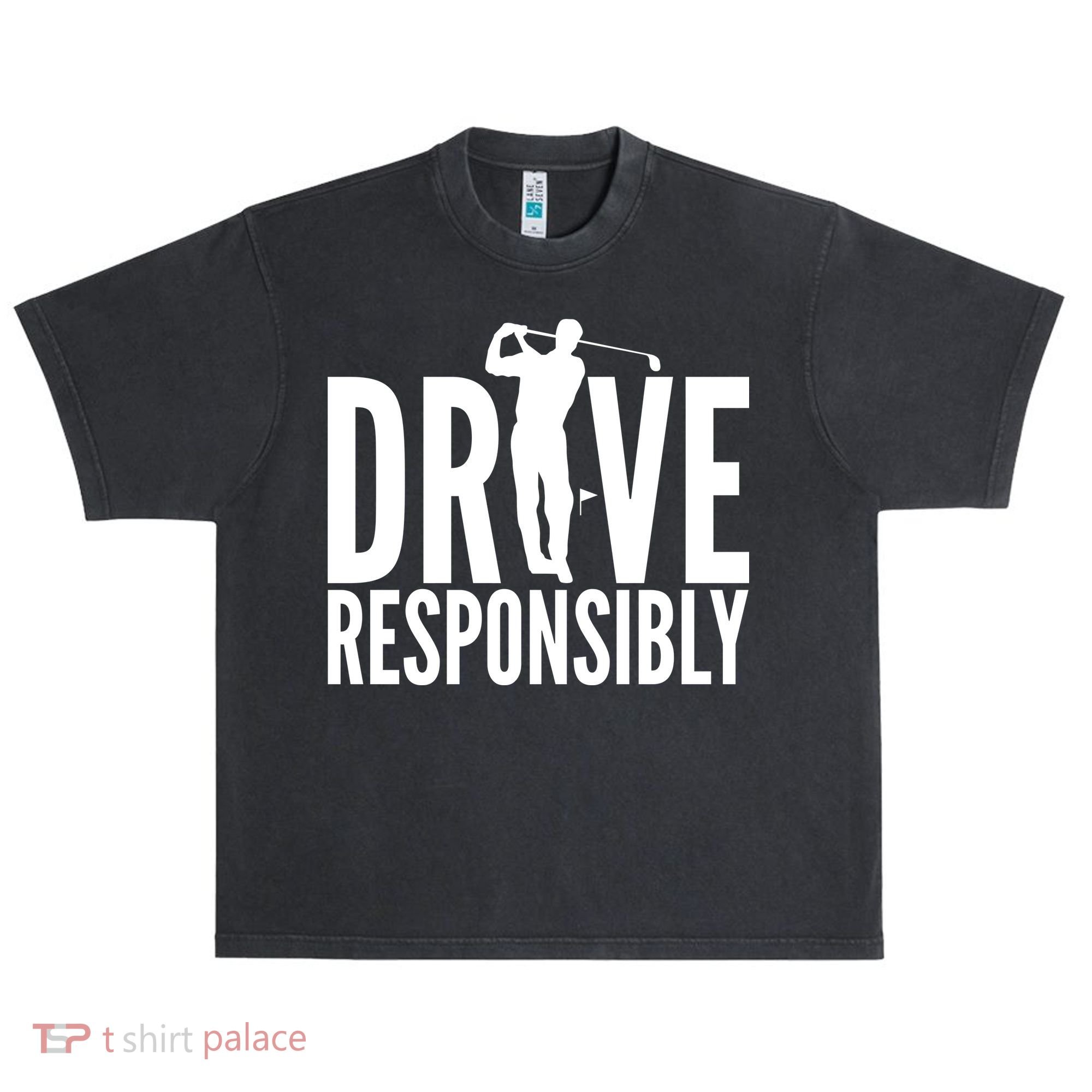 Drive Responsibly Golf Driver Urban Oversized Heavyweight T-Shirt