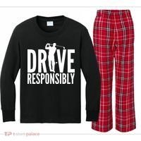 Drive Responsibly Golf Driver Kids Long Sleeve Plaid Pajama Set thumb 0