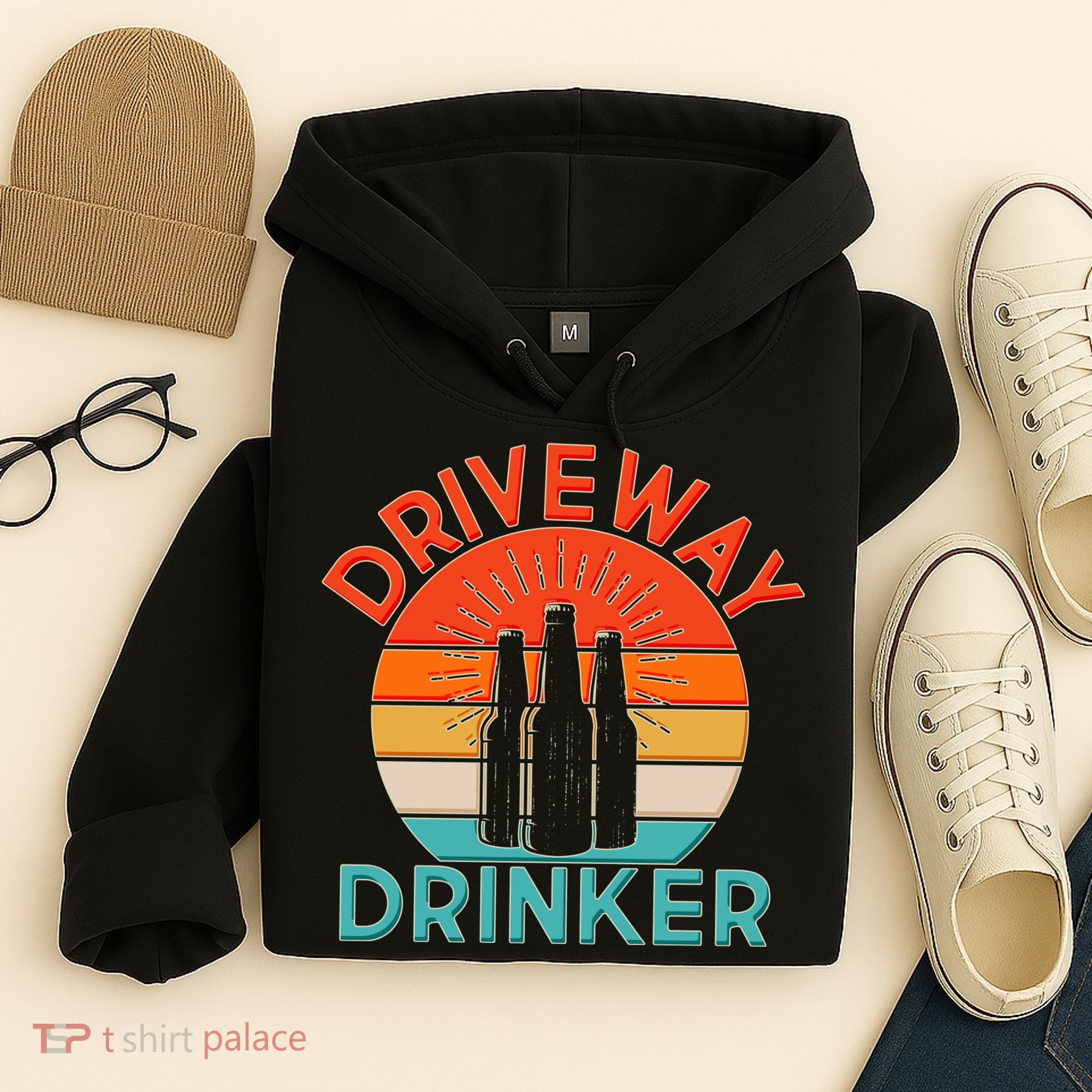 Driveway Drinker Retro Hoodie