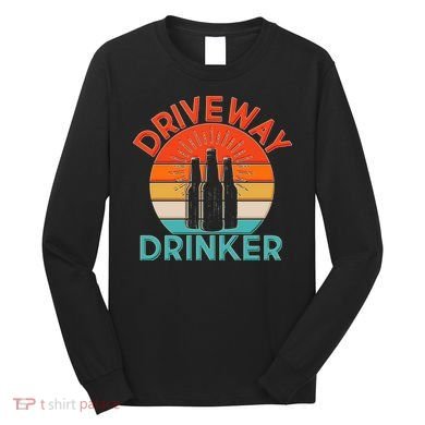 Driveway Drinker Retro Long Sleeve Shirt