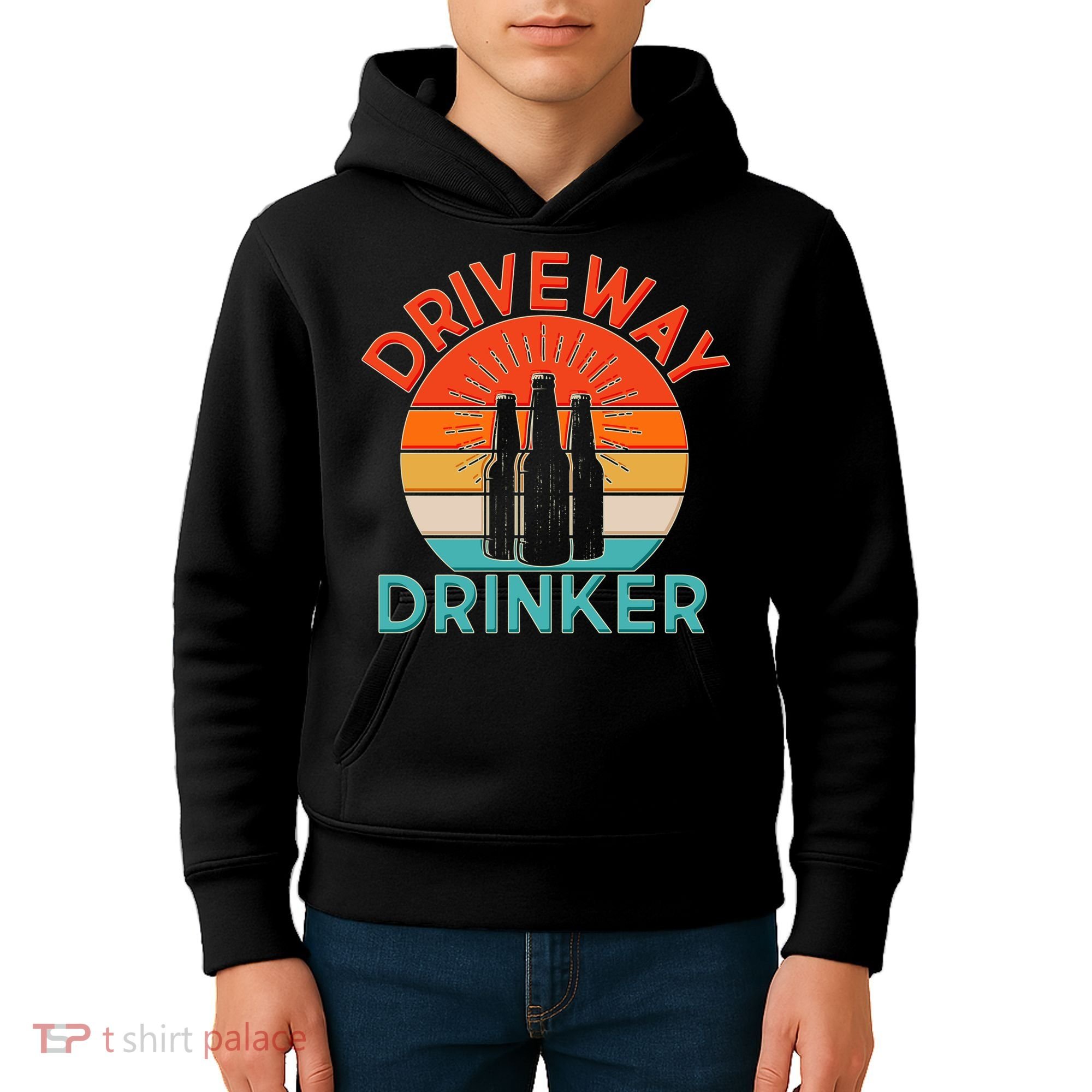 Driveway Drinker Retro Kids Hoodie
