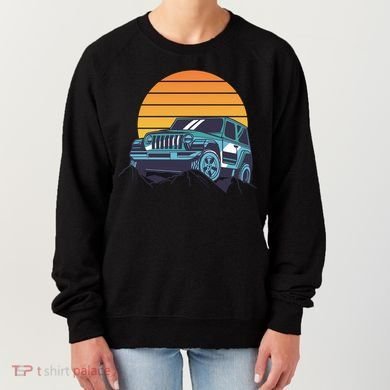 Driving In Sunset Retro Women's Sweatshirt