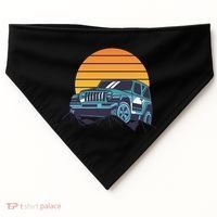 Driving In Sunset Retro USA-Made Doggie Bandana thumb 0