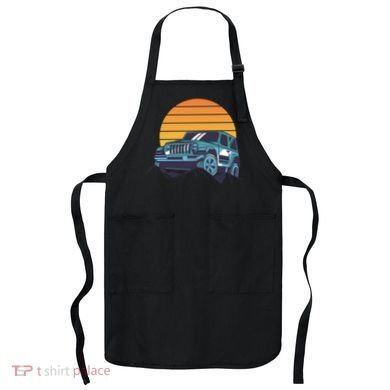 Driving In Sunset Retro Apron