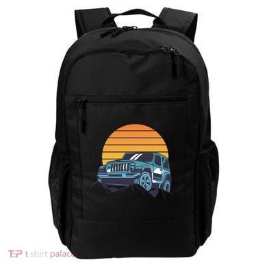 Driving In Sunset Retro Backpack