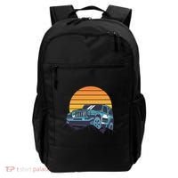 Driving In Sunset Retro Backpack thumb 0