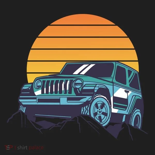 Driving In Sunset Retro Tumbler