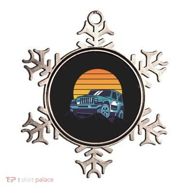 Driving In Sunset Retro Ornament