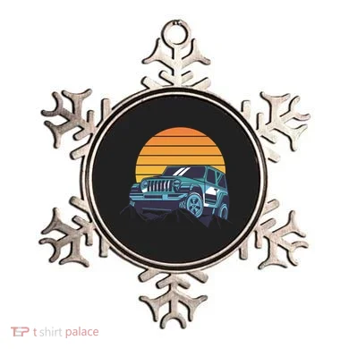 Driving In Sunset Retro Ornament