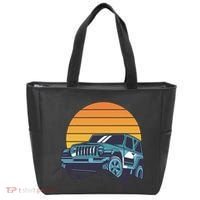Driving In Sunset Retro Tote Bag thumb 0