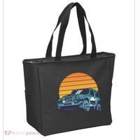 Driving In Sunset Retro Tote Bag thumb 2