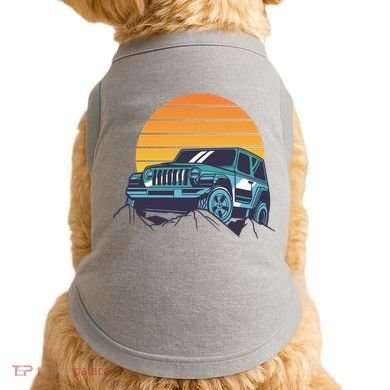 Driving In Sunset Retro Doggie Tank