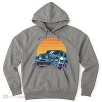 Driving In Sunset Retro Hoodie thumb 0