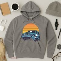 Driving In Sunset Retro Hoodie thumb 3