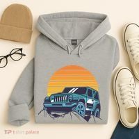 Driving In Sunset Retro Hoodie thumb 4