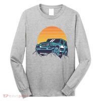 Driving In Sunset Retro Long Sleeve Shirt thumb 0
