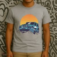 Driving In Sunset Retro T-Shirt thumb 3
