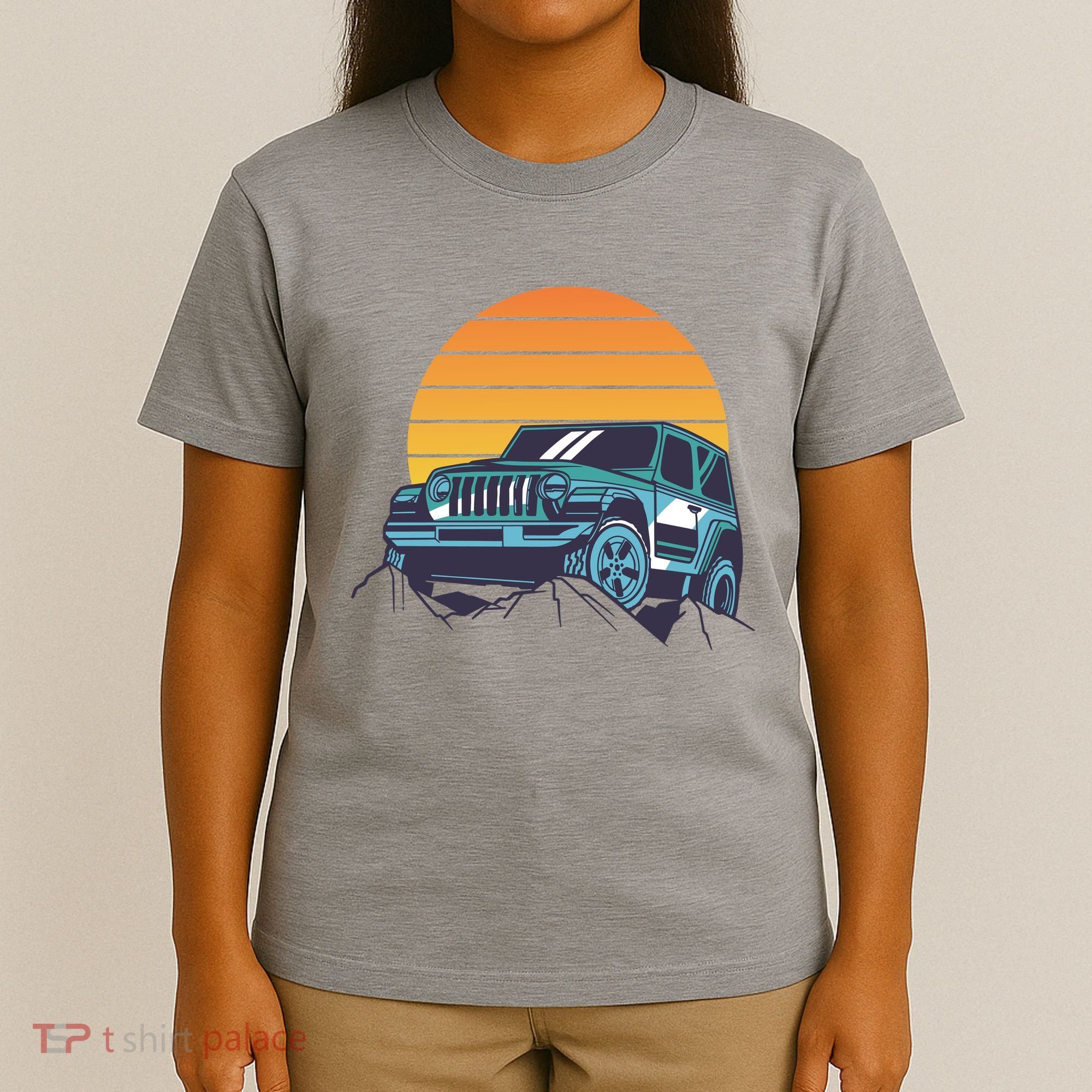 Driving In Sunset Retro T-Shirt