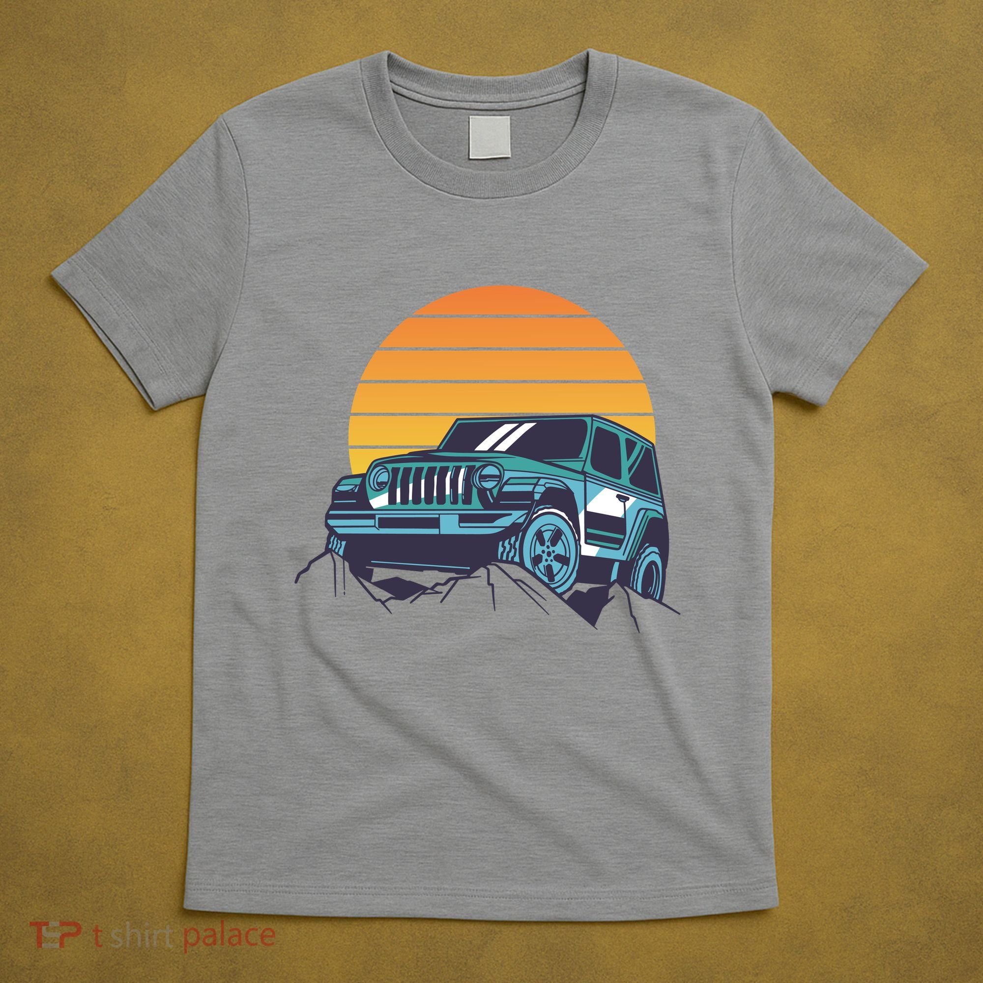 Driving In Sunset Retro T-Shirt