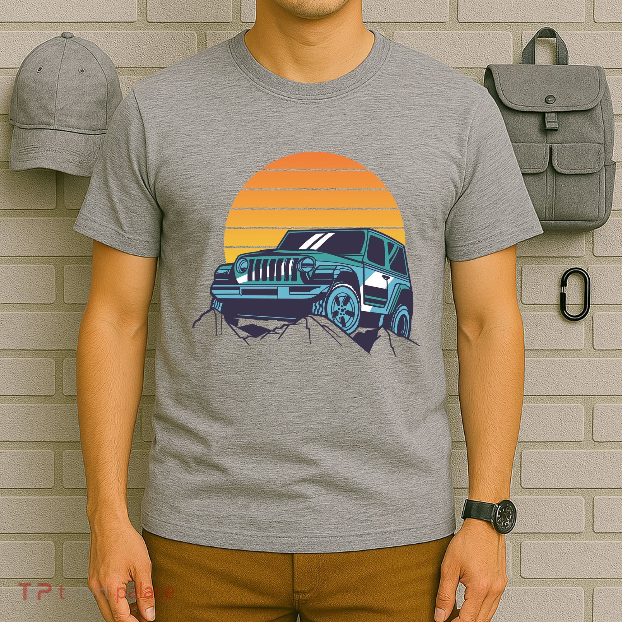 Driving In Sunset Retro T-Shirt
