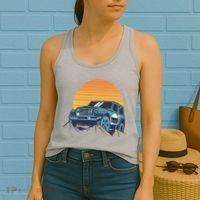 Driving In Sunset Retro Women's Tank Top thumb 2
